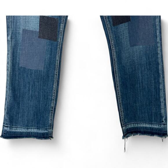 Current/Elliot The Cropped Straight Distressed Denim Jeans (29) - Picture 5 of 16